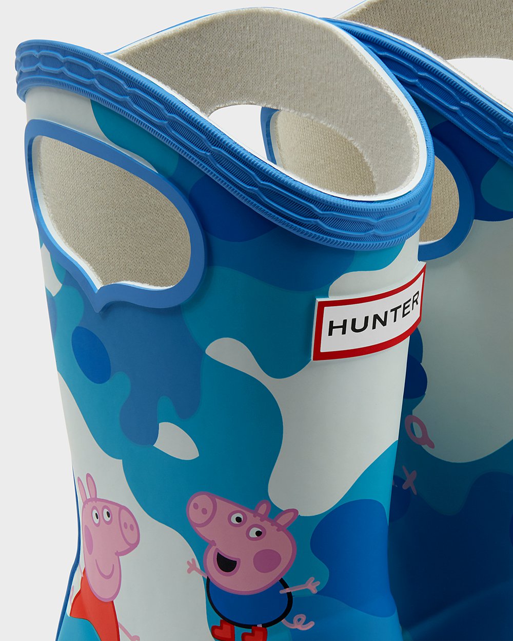 Regenlaarzen Kinderen - Hunter Original First Peppa Pig Grab Handle - Blauw - 26DUFWXAV